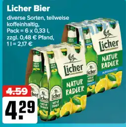 Logo Getränkemarkt Licher Natur Radler Angebot