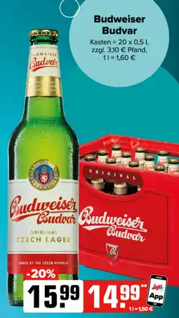 Logo Getränkemarkt Budweiser Budvar Angebot