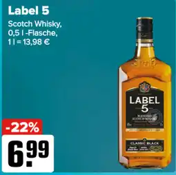 Logo Getränkemarkt Label 5 Scotch Whisky Angebot
