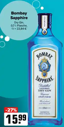 Logo Getränkemarkt Bombay Sapphire Dry Gin Angebot