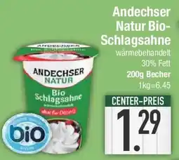 E-Center Andechser Natur Bio-Schlagsahne Angebot