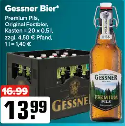 Logo Getränkemarkt Gessner Bier* Premium Pils, Original Festbier Angebot