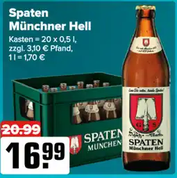 Logo Getränkemarkt Spaten Münchner Hell Angebot