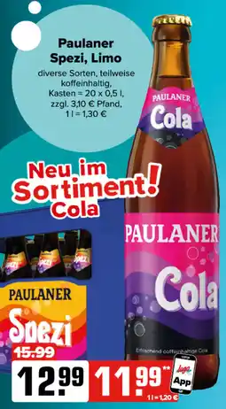 Logo Getränkemarkt Paulaner Spezi, Limo Angebot