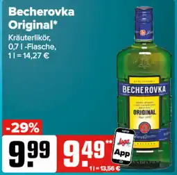 Logo Getränkemarkt Becherovka Original Angebot