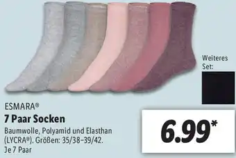 Lidl Esmara 7 Paar Socken Angebot