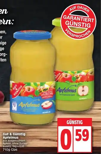 Edeka Gut & Gunstig Apfelmus 710 g Angebot