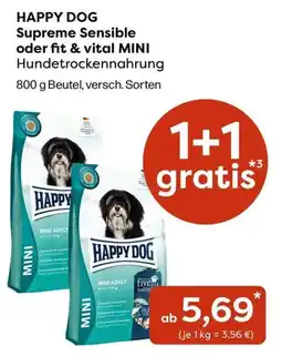Zoo & Co HAPPY DOG Supreme Sensible oder fit & vital MINI Hundetrockennahrung Angebot