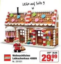 Rofu Kinderland LEGO Weihnachtliches Lebkuchenhaus 40809 Angebot