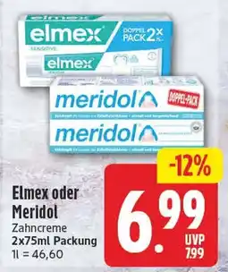 EDEKA Wucherpfennig Elmex oder Meridol Zahncreme Angebot