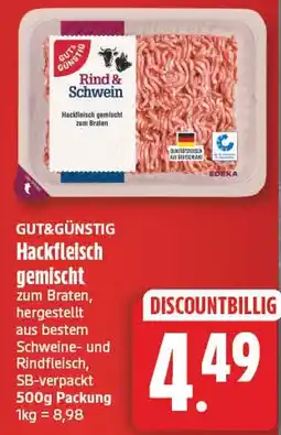 EDEKA Wucherpfennig GUT&GÜNSTIG Hackfleisch gemischt Angebot