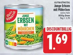 EDEKA Wucherpfennig Junge Erbsen mit Möhrchen Angebot
