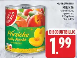 EDEKA Wucherpfennig Pfirsiche halbe Frucht leicht gezuckert Angebot
