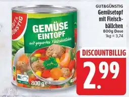 EDEKA Wucherpfennig GEMÜSE EINTOPF mit gegarten Fleischbällchen Angebot