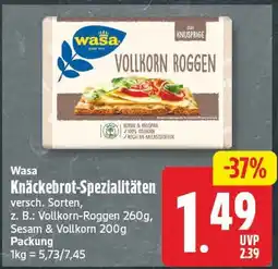 EDEKA Wucherpfennig Wasa Knäckebrot-Spezialitäten Angebot
