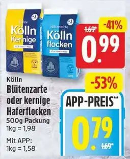 EDEKA Wucherpfennig Kölln Blütenzarte oder kernige Haferflocken Angebot