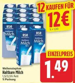 EDEKA Wucherpfennig Weihenstephan Haltbare Milch Angebot