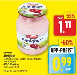 EDEKA Wucherpfennig Ehrmann Almighurt Angebot