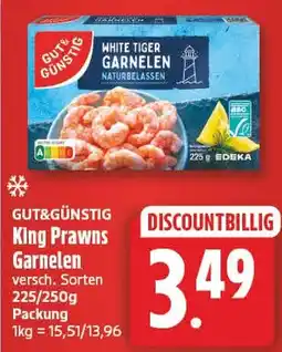 EDEKA Wucherpfennig GUT&GÜNSTIG King Prawns Garnelen Angebot