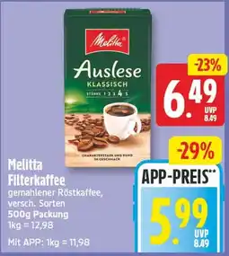 EDEKA Wucherpfennig Melitta Filterkaffee Angebot
