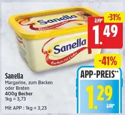 EDEKA Wucherpfennig Sanella Margarine, zum Backen oder Braten Angebot