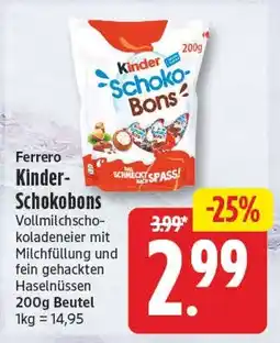 EDEKA Wucherpfennig Ferrero Kinder-Schokobons Angebot