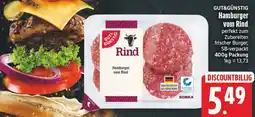 EDEKA Wucherpfennig GUT&GÜNSTIG Hamburger vom Rind Angebot