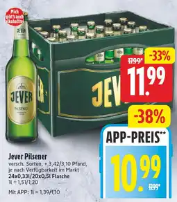 EDEKA Wucherpfennig Jever Pilsener Angebot