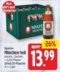 EDEKA Wucherpfennig Spaten Münchner hell Angebot