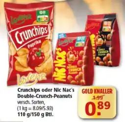 Multi Markt Crunchips oder Nic Nac's Double-Crunch-Peanuts Angebot