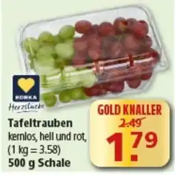 Multi Markt EDEKA Herzstücke Tafeltrauben kernlos, hell und rot Angebot