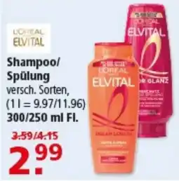 Multi Markt L'ORÉAL ELVITAL Shampoo/Spülung Angebot