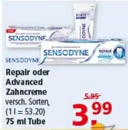 Multi Markt Sensodyne Zahncreme Angebot