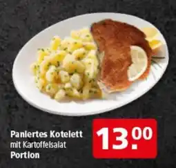 Multi Markt Paniertes Kotelett mit Kartoffelsalat Portion Angebot