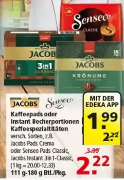 Multi Markt Jacobs Senseo Kaffeepads oder Instant Becherportionen Angebot