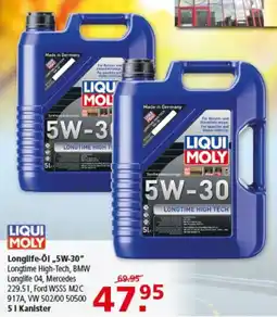 Multi Markt LIQUI MOLY Longlife-Öl „5W-30“ Angebot