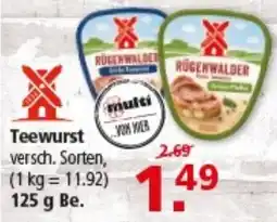 Multi Markt Teewurst Rügenwalder Angebot
