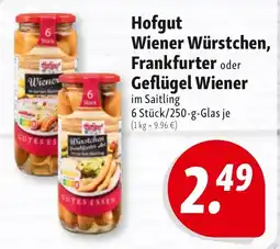 Nah & Frisch Hofgut Wiener Würstchen, Frankfurter oder Geflügel Wiener Angebot