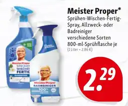 Nah & Frisch Meister Proper Sprühen-Wischen-Fertig-Spray, Allzweck- oder Badreiniger Angebot