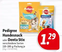 Nah & Frisch Pedigree Hundesnack oder Denta Stix Angebot