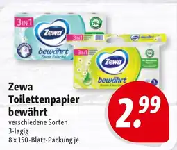 Nah & Frisch Zewa Toilettenpapier bewährt Angebot