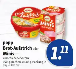Nah & Frisch popp Brot-Aufstrich oder Minis Angebot