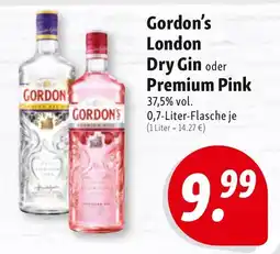 Nah & Frisch Gordon's London Dry Gin oder Premium Pink Angebot