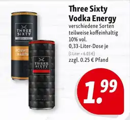 Nah & Frisch Three Sixty Vodka Energy Angebot