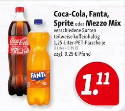 Nah & Frisch Coca-Cola, Fanta, Sprite oder Mezzo Mix Angebot