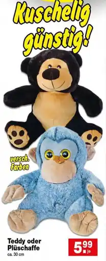 Krümet Sonderposten Teddy oder Plüschaffe Angebot