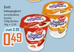 Klaas und Kock Zott Sahnejoghurt Angebot