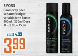 Klaas und Kock SYOSS Haarspray oder Schaumfestiger Angebot