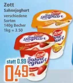Klaas und Kock Zott Sahnejoghurt Angebot