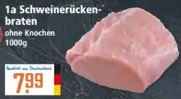 Klaas und Kock 1a Schweinerückenbraten ohne Knochen Angebot
